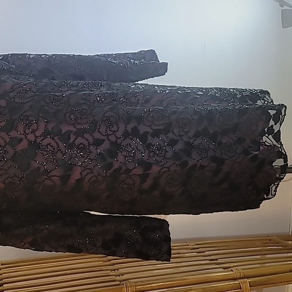 PATRA dress jacket purple black rose pattern velvety - Picture 8 of 14